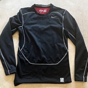 Nike gray and Black Pro Combat Shirt